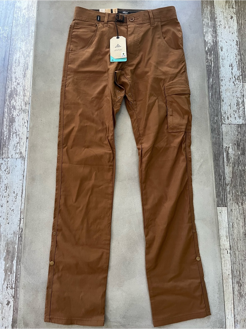 prAna Stretch Zion II Slim Fit Hiking Pants Mens 28 x 34 Sepia Brown NWT